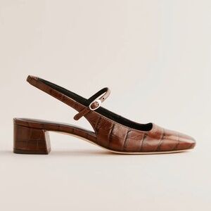 Reformation Maddox Slingback Heel Brown - Size 9
